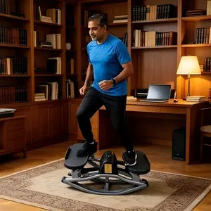 Compact Digital Display Home Exercise Machine - Auto Rebound Lateral Stepper, Elliptical, Rower, Back Extender, Pullover, Portable Treadmill, Metal Frame, Quiet Motion, Small Footprint, All Fitness Levels, Leg Press Function, Cyber Monday Deal Gift