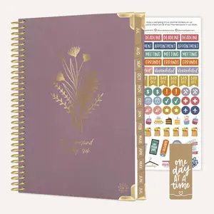2026-27 Hard Cover Planner, 5.5" x 8.25" | Purple Linen