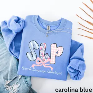 SLP Crewneck short-sleeve T-SHIRT Or Sweatshirt, Speech Language Pathologist Gift