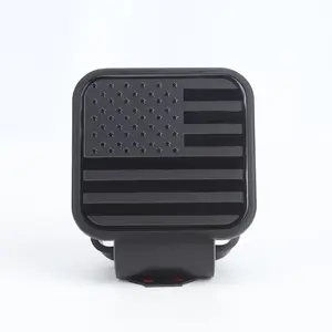 American Flag Metal Trailer Hook Protective Sleeve 2-Inch Receiver Anti-Rust Waterproof  Aluminum Reinforced Patriotic Design Outdoor Truck Vehicle covers yukon