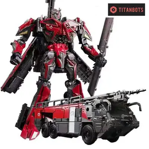 Fire Truck Transformer Toy Car Model - 8inches Deformation Robot - Action Figure - Perfect Gift - Standard Edition