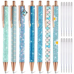 Pens with 10 Pcs Black Ink Gifts for Girls Office School Christmas Tools Kits