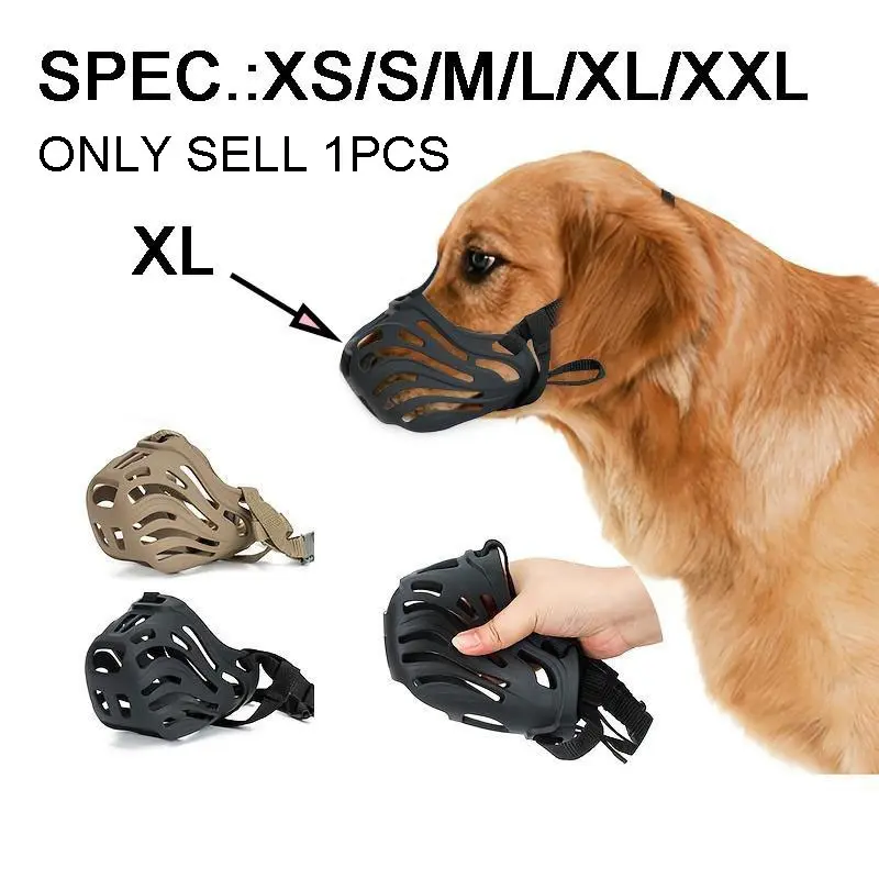 Adjustable Safe Dog Muzzle for Small to Medium Dogs, Breathable Mesh Mouth Guard, Comfort Fit, Secure Strap for Chewing Prevention
