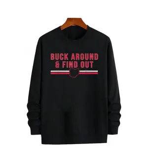 Stylish Ohio Buckeye Crewneck Sweatshirt for Men – Long Sleeve Fall Streetwear with Funny Saying