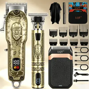 Tired of Expensive Barbershops? Get Salon-Quality Haircuts at Home - Cordless Hair Clipper Kit with LCD, Quiet Operation, and Long Battery Life for Men & Kids