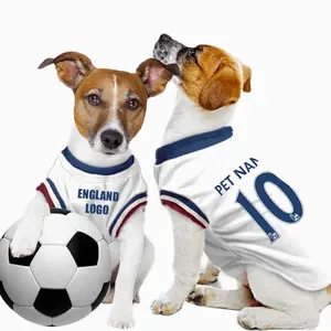England Football Personalised 2026 Pet Tank Top with original FC logo (Custom Dog/Cat Soccer Jersey Gift)