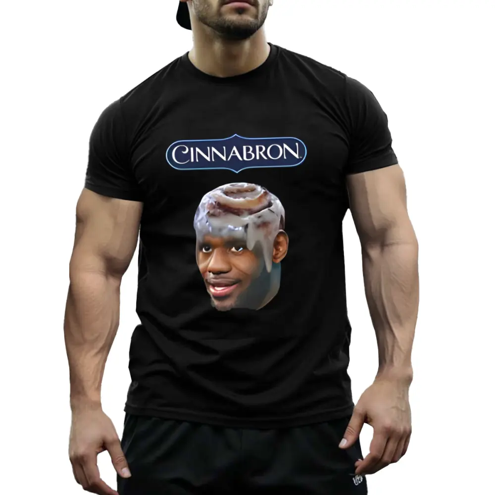 "Cinnabron" LeBron James Meme T-Shirt – Fun Graphic Tee – Unisex 100% Cotton T-Shirt