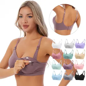 Seamless Maternity & Nursing Bra for Women - Anti-Sagging, Push-Up Design, Front Open Closure for Pregnancy & Postpartum Feeding, Plus Size Option