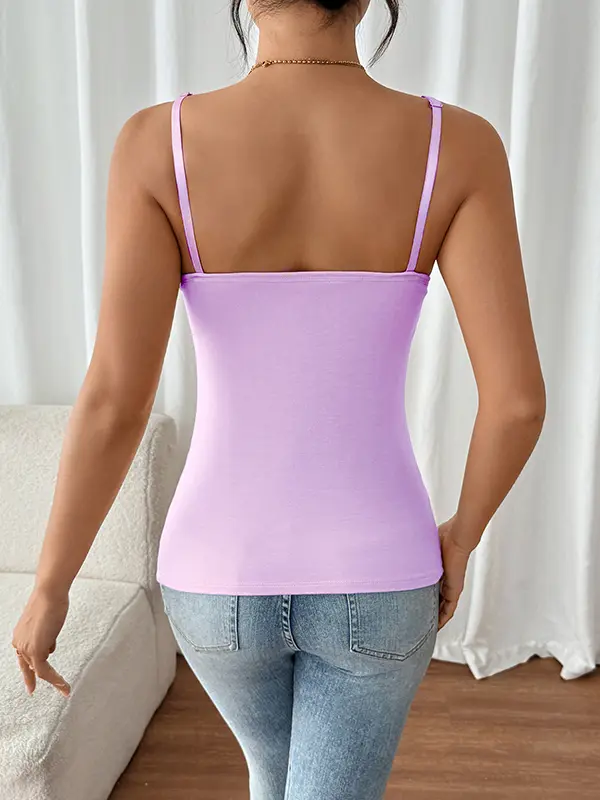 3-Pack Modal Camisole Tank Top with Chest Pads Basic Versatile