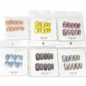 [US Seller] Wholesale Press-On Nail Set Size Small Glossy Chrome Cute Assorted Nails for Stylish Manicure Retail