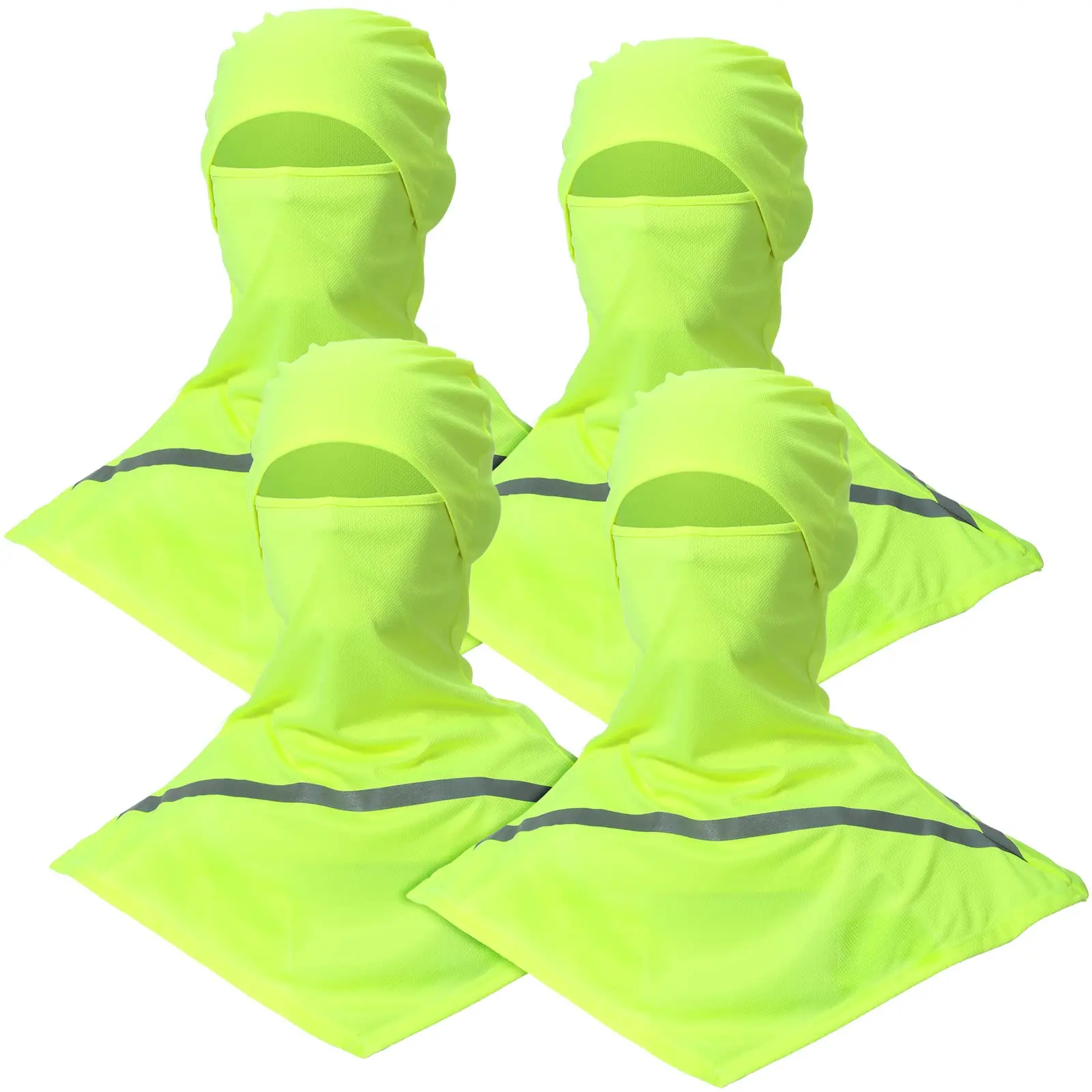 4 Balaclava Sun Men Face Mask Uv Protection With Reflective Strip For Construction Work Neck Covers Summer