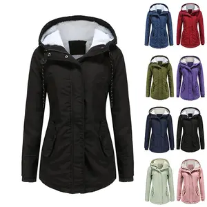 BIGWIGWomen'sWinterWarmCoat,ThickenedWaterproofFleeceLinedParka,OversizedWindbreaker,HoodedQuiltedCoat,Double-LayeredCoat,WaterproofJacket