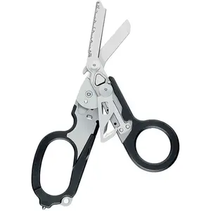 6 In 1 Emergency Shears; Folding Strap Cutter; Glass Breakers For Outdoors Usage Heavy Duty Scissor Cutting Supplies