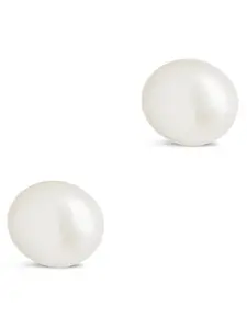 Sterling Silver Baroque Pearl Stud Earrings