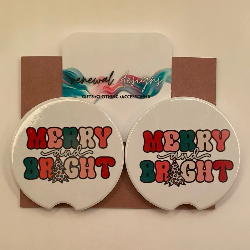 Christmas car coasters