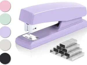 Stapler, Desktop Staplers with 640 Staples, Office Stapler, 25 Sheet Capacity, Purple Stapler, Desktop Staplers with 640 Staples, Office Stapler, 25 Sheet Capacity, Purple