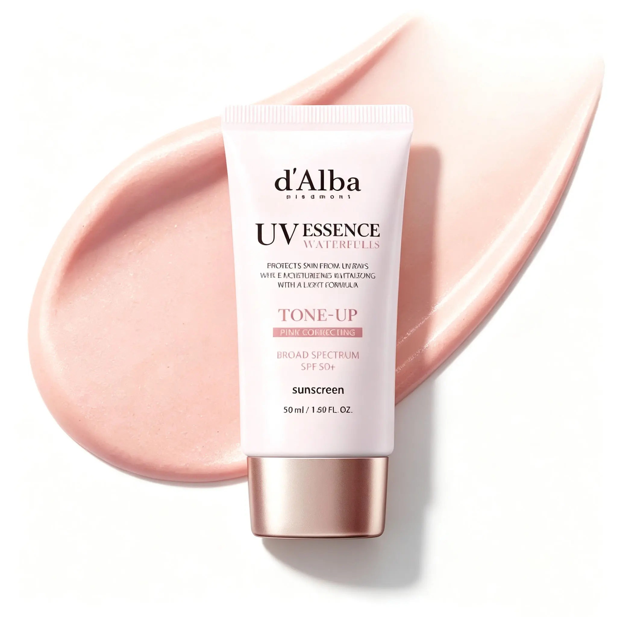 【d'Alba】White Truffle Moisturizing Brightening Sunscreen Essence - SPF 50+ Hydrating Korean Facial Sunscreen (1.69 fl oz) Lightweight and Moisturizing