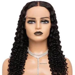Tatihair 5X5 Glueless Deep Wave HD Lace Closure Wig