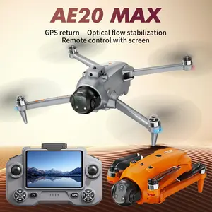 Portable GPS Foldable Drone with 4.5" Screen Controller, Optical Flow Stabilization, Brushless Motor, FPV Transmission, Smart Return Home, Easy-Control RC Quadcopter for Beginners, Outdoor Camera Drone for Travel & Gifting
