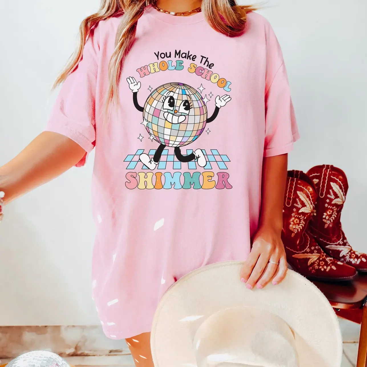 You Make The Whole Class Shimmer, Groovy Retro Teacher Shirt, Cute Teacher Shirt, Back To School, Teacher Appreciation Gift N