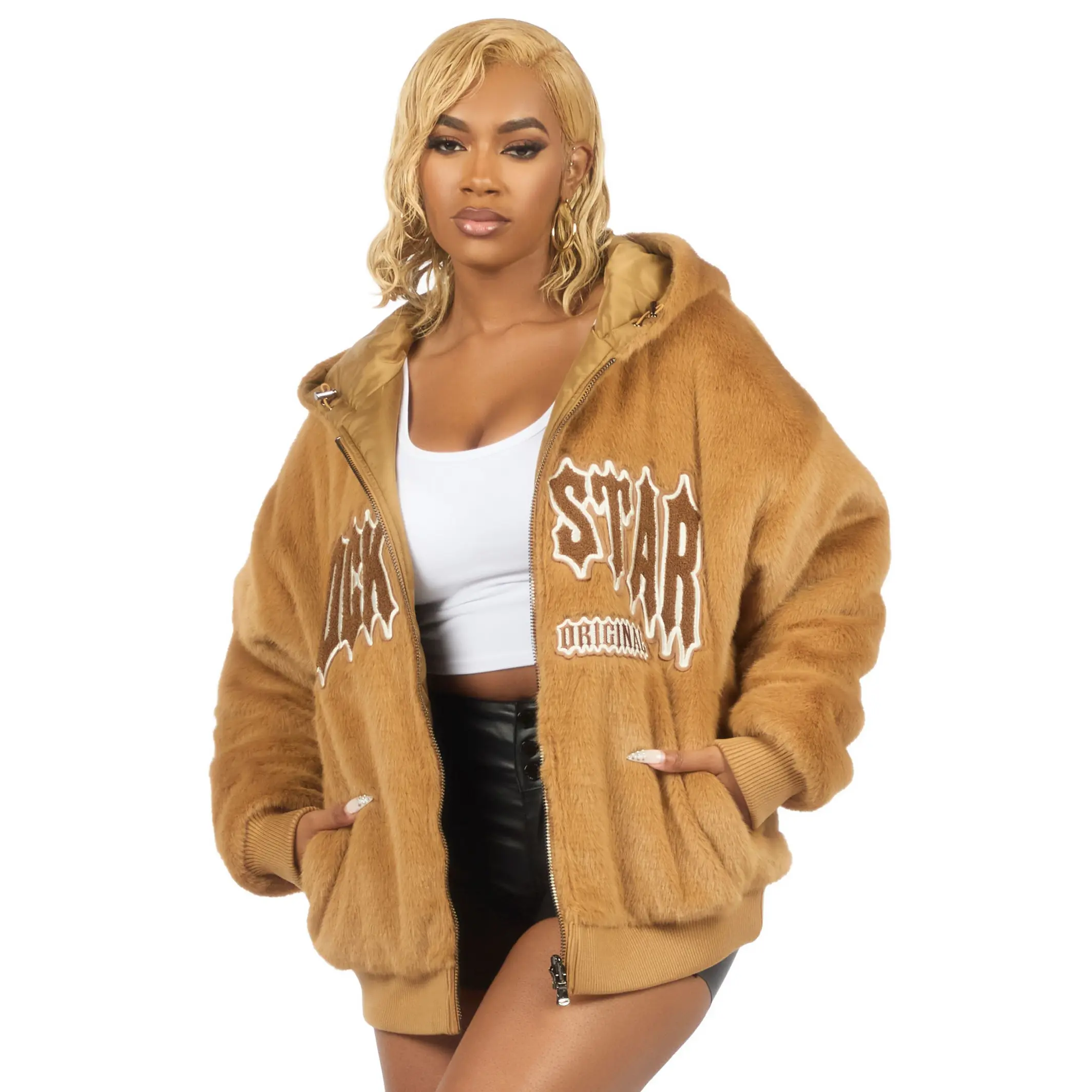bershka oversized leather jacket - TikTok Shop