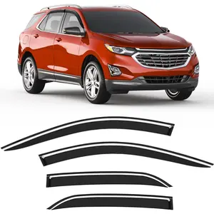 6-PCS Extra-Thick Rain Guards Fit for 2018-2024 Chevy Equinox Extra Durable Tape-on Window Rain Guard Window Deflectors Vent Shades Window Visor Vent Visors Exterior