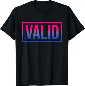 100% Cotton Valid Bisexual Pride / Proud Flag Colors LGBT - Bi Gift Idea T-Shirt
