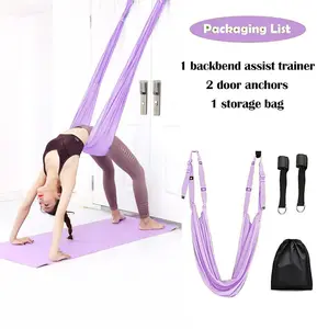 Leg Stretcher Strap, Stretching Equipment with Door Anchor Flexibility Trainer Backbend Assist for Dance Aerial Yoga Ballet Leg Stretching Exercise Workout Bands Durable Elastic Bands