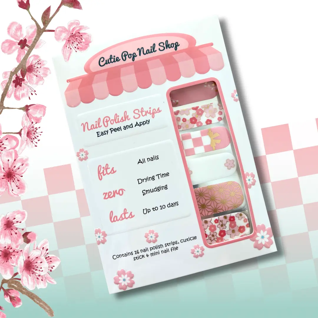 Nezuko Anime Nail Wraps|Anime-Inspired Nail Stickers|