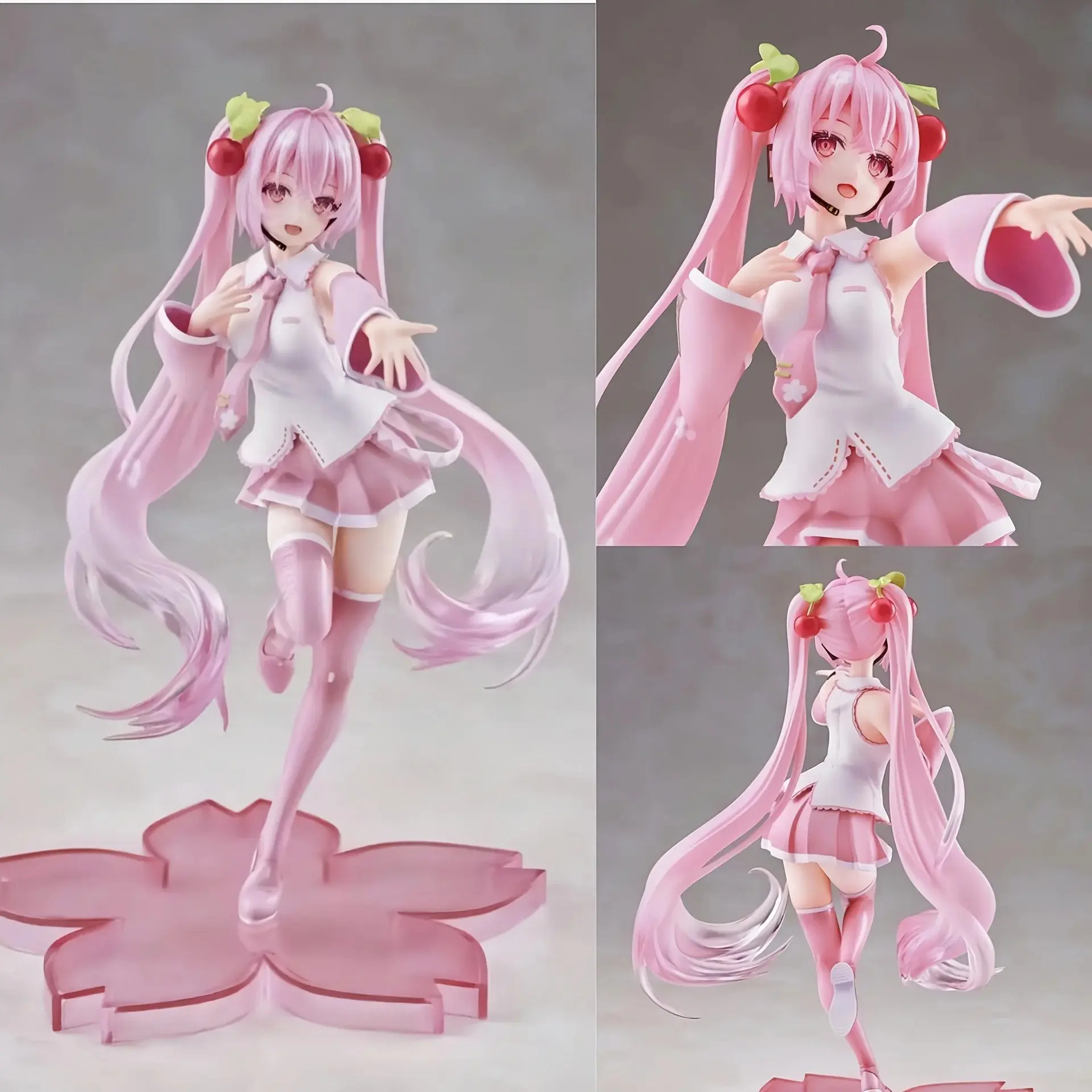 2026 New Hatsune Miku Sakura Miku Kawayi Pink Sakura Series Doll Collection Action Figure PVC Anime Model Toy