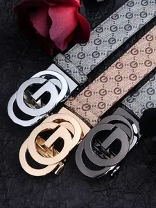Men's Fashionable G Letter Design, Casual Waistband for Jeans Trousers, Trendy All-match & Exquisite Casual Business Belt for Birthday Gift
