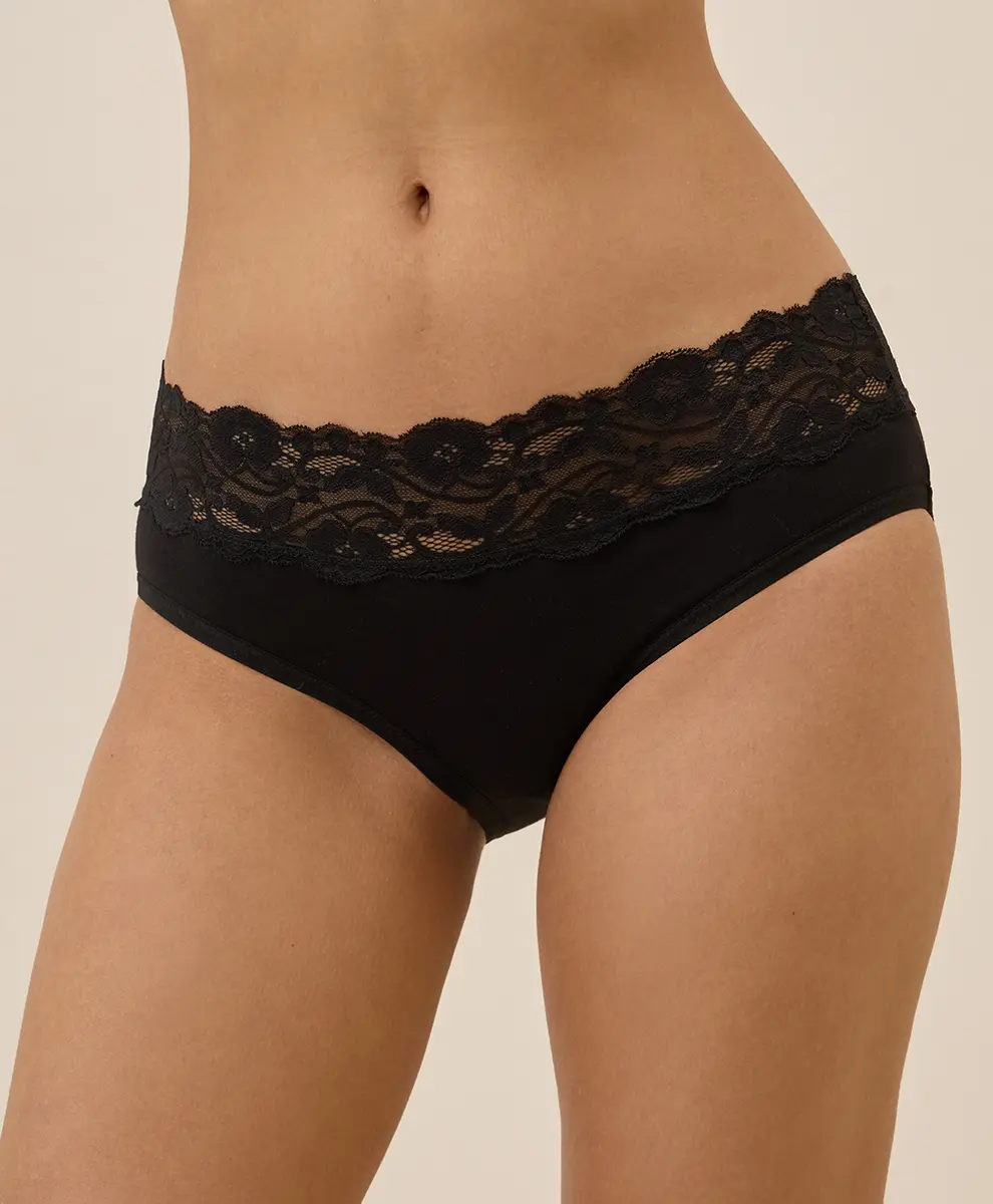 Women's Organic Lace Waist Brief Women's Organic Lace Waist Brief
