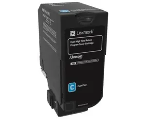 Lexmark LEX74C1HC0 CS725 High Yield Return Program Cartridge Toner, Cyan