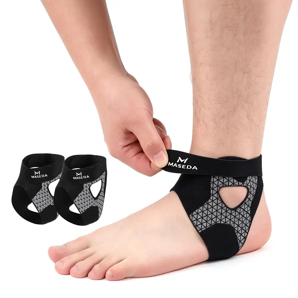 Athletic Knitted Ankle Support Straps (Pack of 2) - Adjustable 8-Shaped Strap System, Compression, Breathable, Lightweight, Comfortable, Moisture Absorbing, Non Slip Fit, Multifunctional Joint Support for Fitness, Running