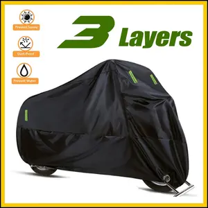 Motorcycle Cover Universal Accessories Rain and Dust UV Motor Cover Waterproof 3 Layer Protective Cover
