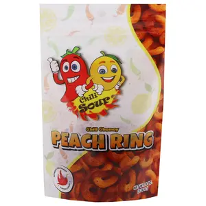 CHILI SOUR PEACH RING 8 OZ BAG - Snack Candy Candy Snack