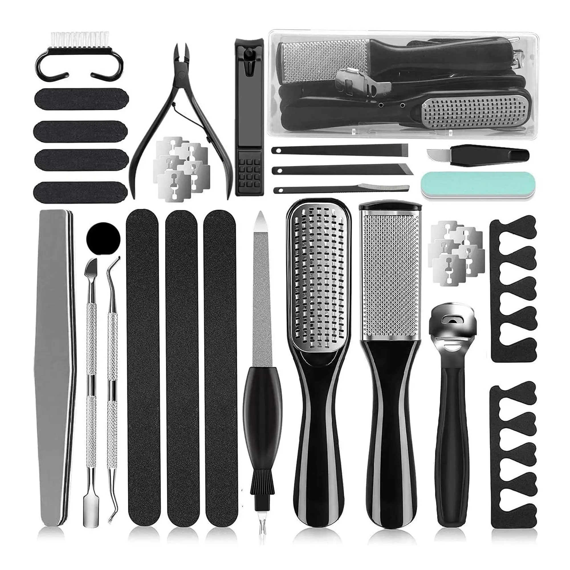 36-in-1 Plastic Manicure & Pedicure Nail Set, Professional Dead Skin Remover Tool with Lightweight Design for Home & Salon Care, Ideal Gift for Nail Maintenance Needs