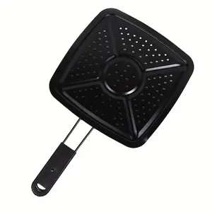 A Black Iron Heat Diffuser for Pots, Suitable for Gas And Electric Stoves - a Plate for Even Heat Distribution, Compatible with Induction Cooktops - a Food Heating Simmering Plate for Gas Stoves, Featuring Flame Protection, Cool-Touch Handles,