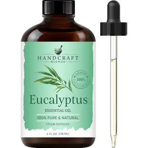 Handcraft Blends Eucalyptus Essential Oil – Huge 4 Fl Oz – 100% Pure and Natural – Premium Grade Essential Oil for Diffuser and Aromatherapy, Skin, Massage, Candle and Soap Making Fragrance