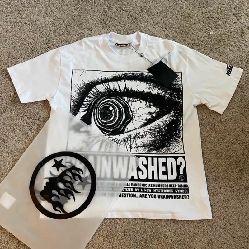 1:1 Hellstar T-Shirt with Functional NFC Chip Menswear Streetwear Casual