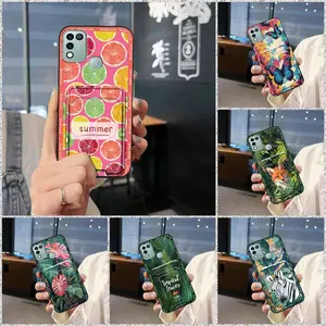 Anti-knock Waterproof Phone Case For infinix Hot10 Play/X688/Hot11Play Anti-dust Shockproof Card sleeve Silicone Cover Soft case Fashion Design Dirt-resistant Card slot TPU Cute
