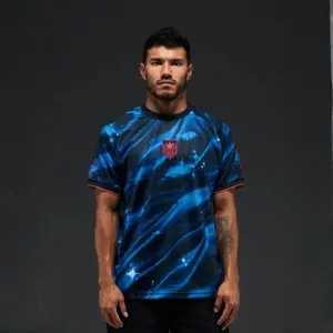 USA Heritage Jersey, Blue Soccer Jersey, GOAT Vintage Streetwear Soccer Jersey, Gifts Boyfriend, Sports Top, Gym Athletic Clothes