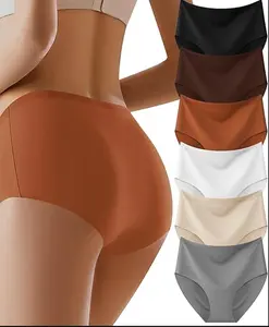 Womens Underwear Full Coverage No Show High Waisted Seamless Ladies Panties 6 Pack