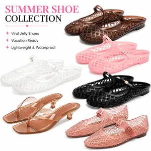 Women's Summer Jelly Shoes Collection – Mesh Flats, Mary Jane Shoes & Clear Heel Sandals