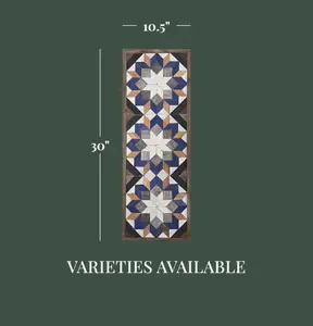 Amish Handmade Barn Quilt Wall Art – Reclaimed Barn Wood – 10.5” x 30”