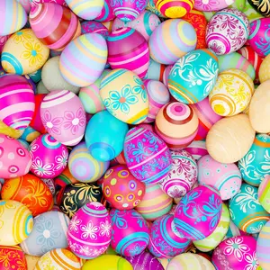Easter Eggs (60 Piece Mini Wooden Jigsaw Puzzle)