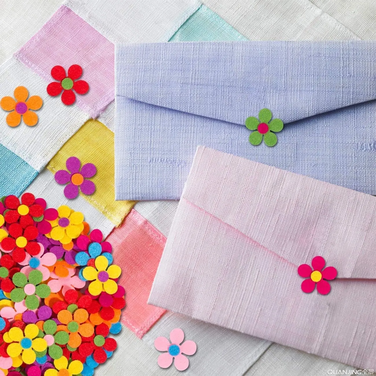 40pcs Colorful Felt Flowers, DIY Flower Material Pack, DIY Craft Supplies, Fabric Handicrafts, Classroom Decoration, DIY Floral Decoration, Bouquet Making, Christmas Decorations, Handmade Crafts, Diy Products