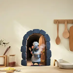 Creative Design Decorative Self-Adhesive Wall Sticker for Home Decor, Kitchen, Living Room & Bedroom Decoration, Easy Installation, Fun Entertainment Space