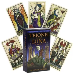 New Moon Tarot Cards Set, Portable Illustrated Deck for Fortune-Telling & Spiritual Guidance, Ideal Gift for Ages 14+, Perfect Holiday Present, Unique Artwork