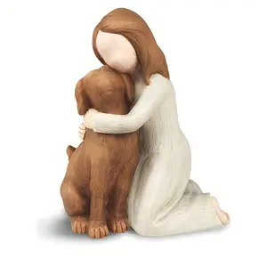 Angel Dog Statue, Angel Dog Figurine for Dog Lovers, Halloween & Christmas Decor